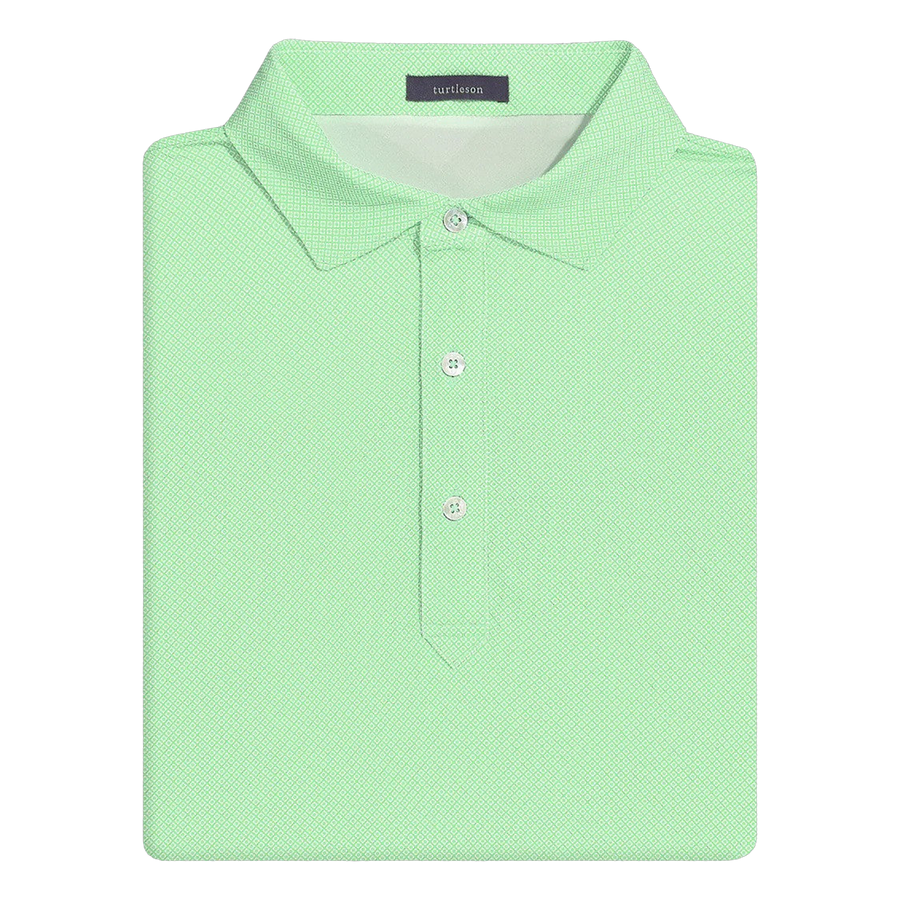 Clarence Mini Diamond Jacquard Performance Polo