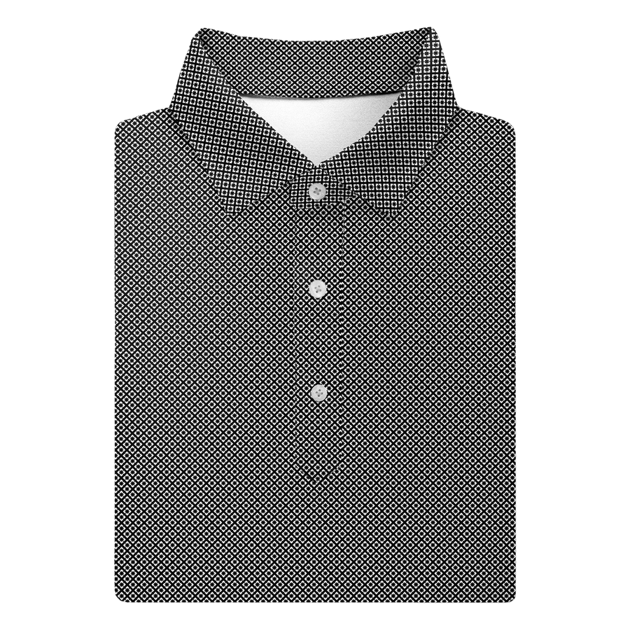 Clarence Mini Diamond Jacquard Performance Polo