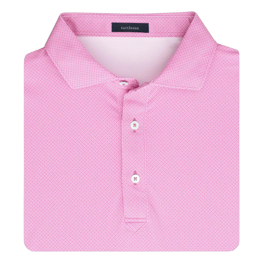 Clarence Mini Diamond Jacquard Performance Polo